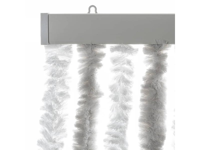  Rideau anti-mouches, moustiquaire gris clair et blanc 90x220 cm chenille cf43536  - Conforama D