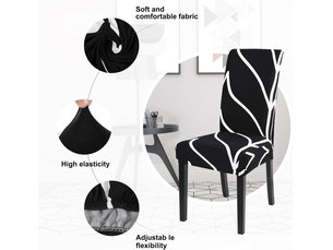 Housses de chaise universelles élastiques et antidérapantes, idéales pour la décoration de la maison, des hôtels et des restaurants. Design incurvé n, multicolore