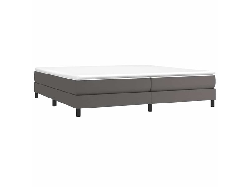  Lit double- lit adulte -  cadre de lit à lattes gris 200x200 cm similicuir  - Conforama B