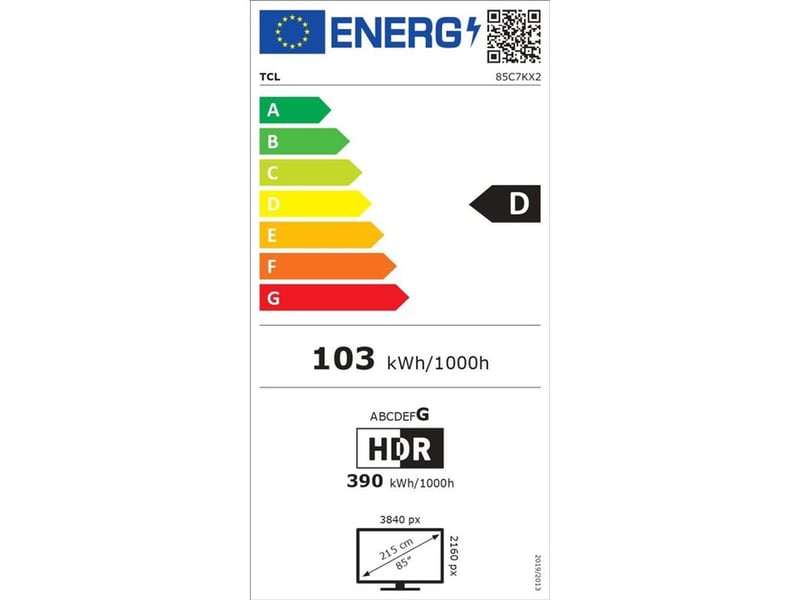  Téléviseur 85 pouces 4k qd-mini led qled smart tv google tv 85C7K - Conforama D
