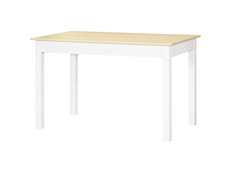  Table de salle à manger design moderne bicolore avec grand plateau 4-6 personnes en bois dim. 119l x 70l x 75h cm  - Conforama B