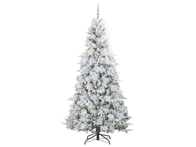  Sapin de noël, arbre de noël artificiel à branches articulées blanc 240 cm shl9556  - Conforama C