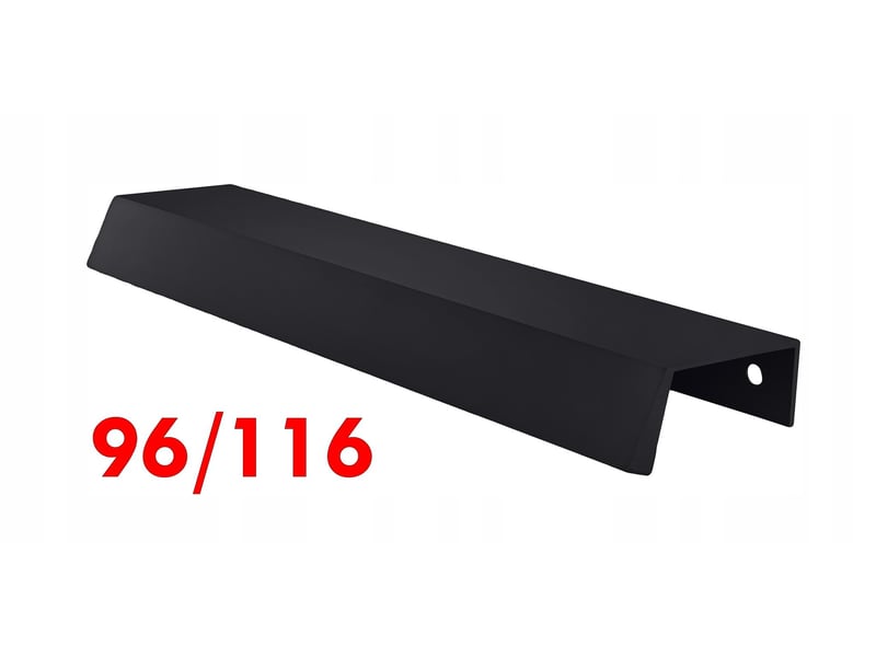  Bouton de meuble en aluminium noir mat de 11,6 cm.  - Conforama B