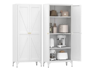Buffet 2 porte(s) 0 tiroir(s) OKMYHOME - 70 cm coloris blanc