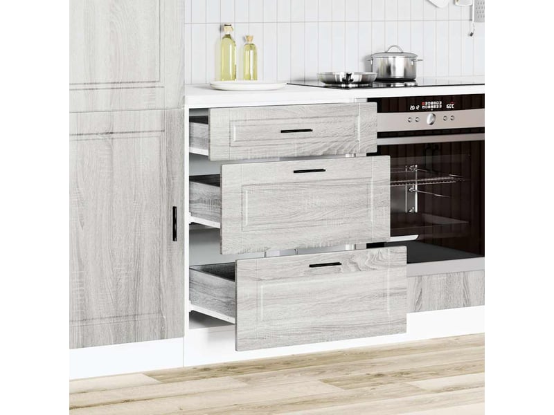  Meuble de rangement, armoire de cuisine porto sonoma gris bois d'ingénierie shl6021  - Conforama C