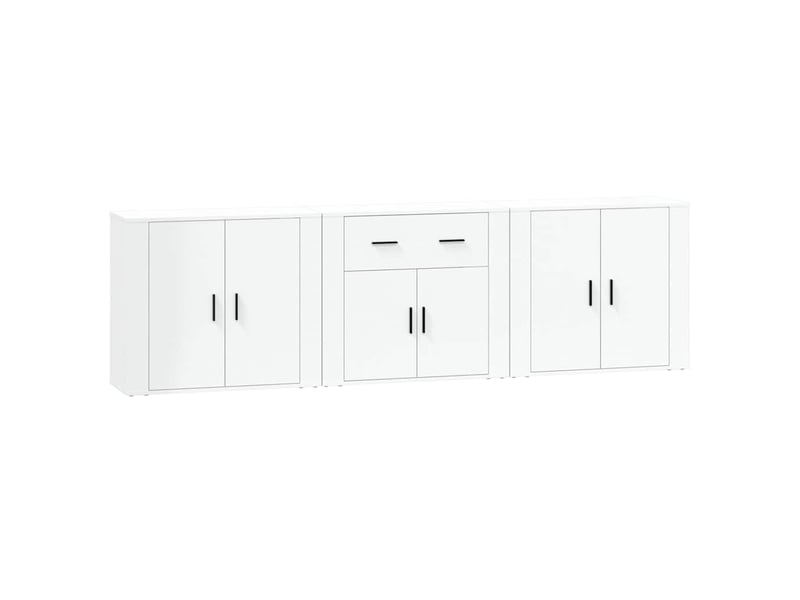  Buffets 3 pcs - bahut - meuble de rangement blanc bois d'ingénierie  - Conforama A