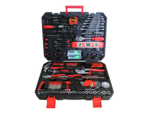Coffret d'outils 238 pièces 45,5 x 35,5 x 8,9 cm noir et rouge en acier au carbone avec serrure