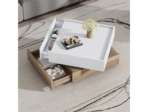 Table basse carré(e) coloris bicolore <strong>HAUSS SPOLE</strong> <strong></strong> - 60 cmx60 cm