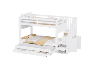 Lit superposé 90x200 cm <strong>HAUSS SPOLE</strong> <strong></strong> coloris blanc
