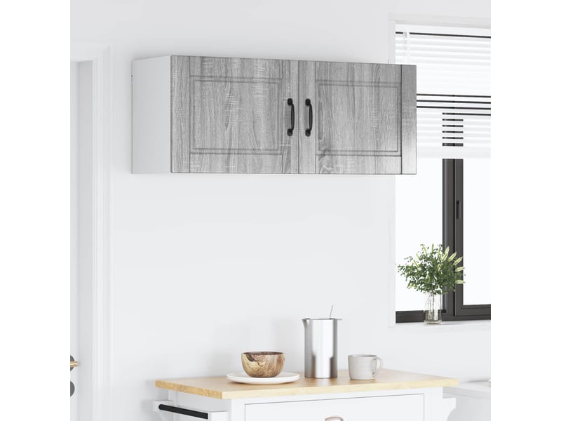  Meuble mural de cuisine | armoire de cuisine 2 pcs gris sonoma bois d'ingénierie shl5689  - Conforama D