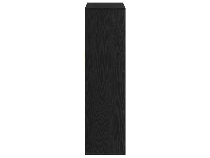  Bibliothèque, meuble de rangement salon noir 66x31x112 cm bois d'ingénierie  - Conforama E