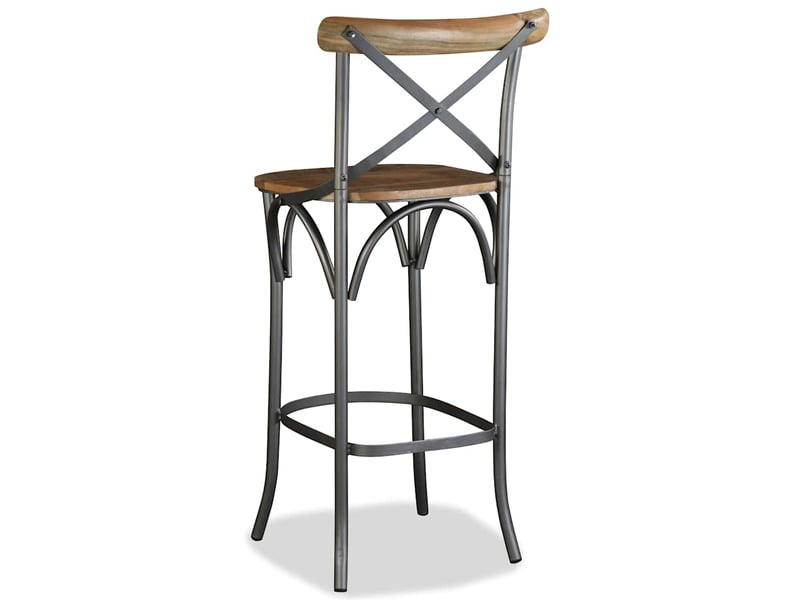  Tabouret de bar, chaise de bar bois de manguier massif  - Conforama C