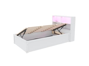 Lit coffre 90x200 cm SOGEU coloris blanc