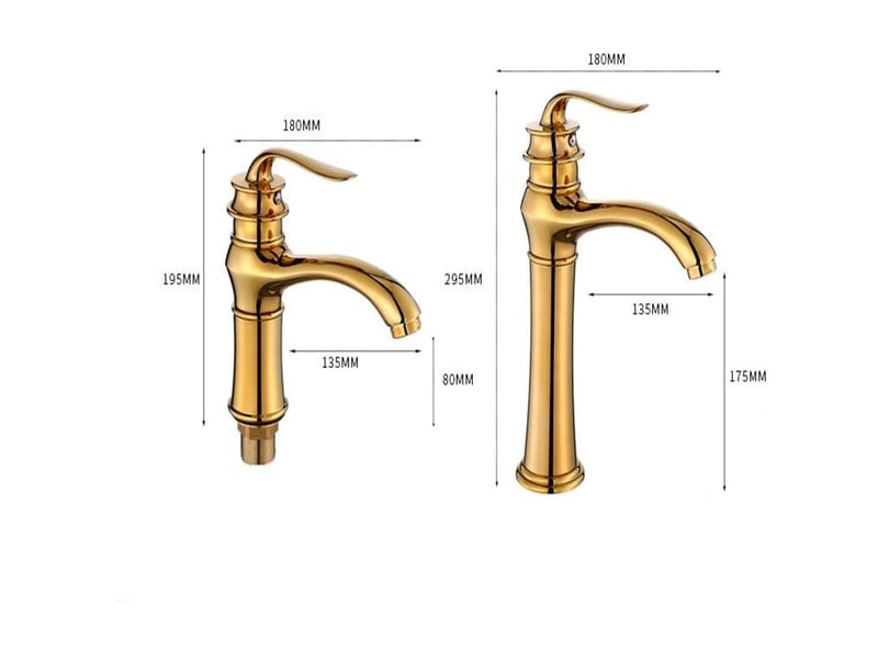  Robinet de lavabo robinet de lavabo supérieur et inférieur de lavabo européen antique  - Conforama D