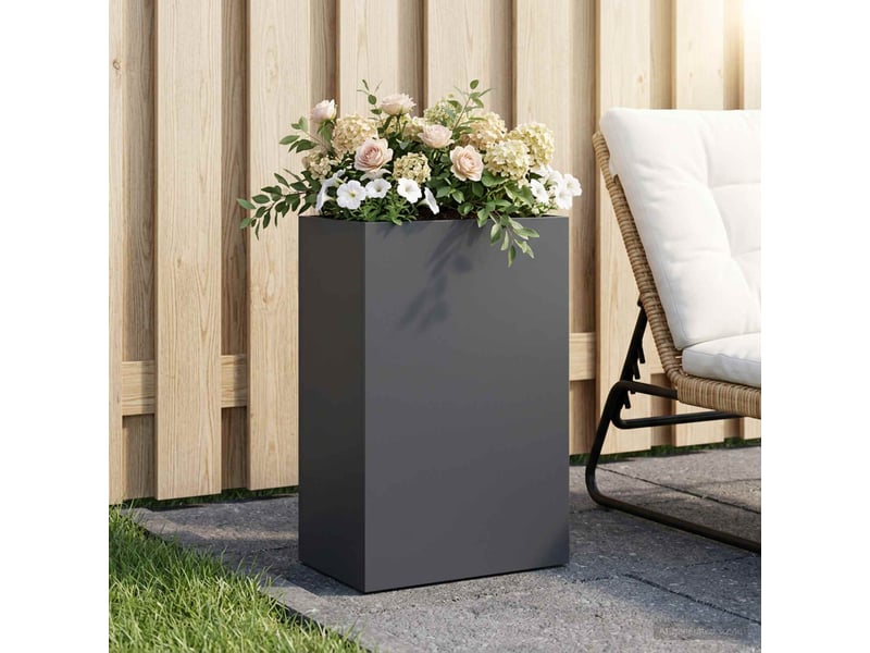 Jardinière - cache-pot de jardin anthracite 50 x 40 x 75 cm - Conforama B
