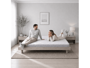 Matelas 90x190 cm <strong>DESVIAE</strong>  <strong></strong> Ressorts ensachés + mousse soutien Ferme épaisseur 10 cm