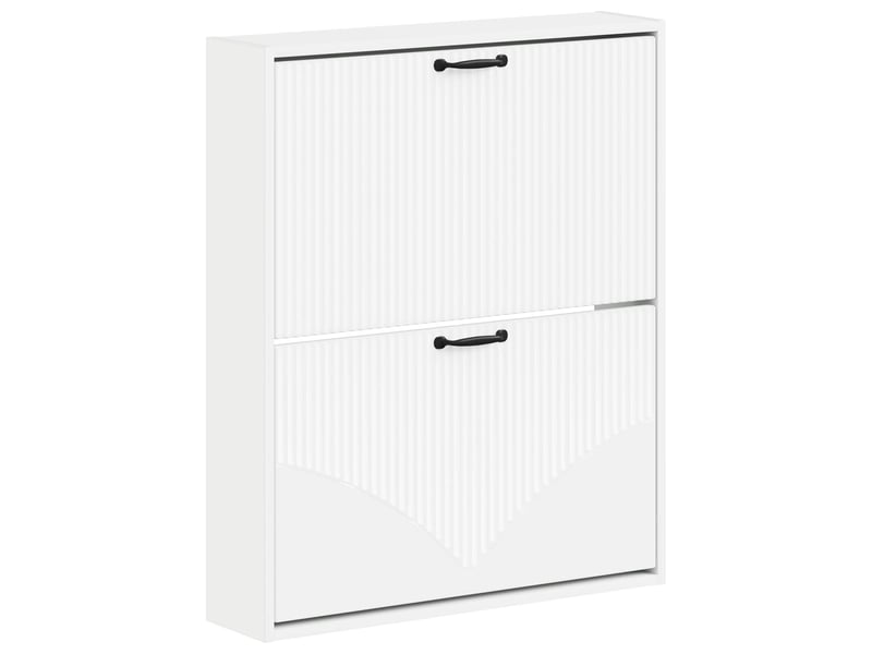  Meuble à chaussures mural, armoire à chaussures hoorn 71x17x86 cm blanc  - Conforama A