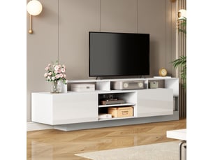 Meuble tv coloris blanc 190 cm <strong></strong> <strong></strong>