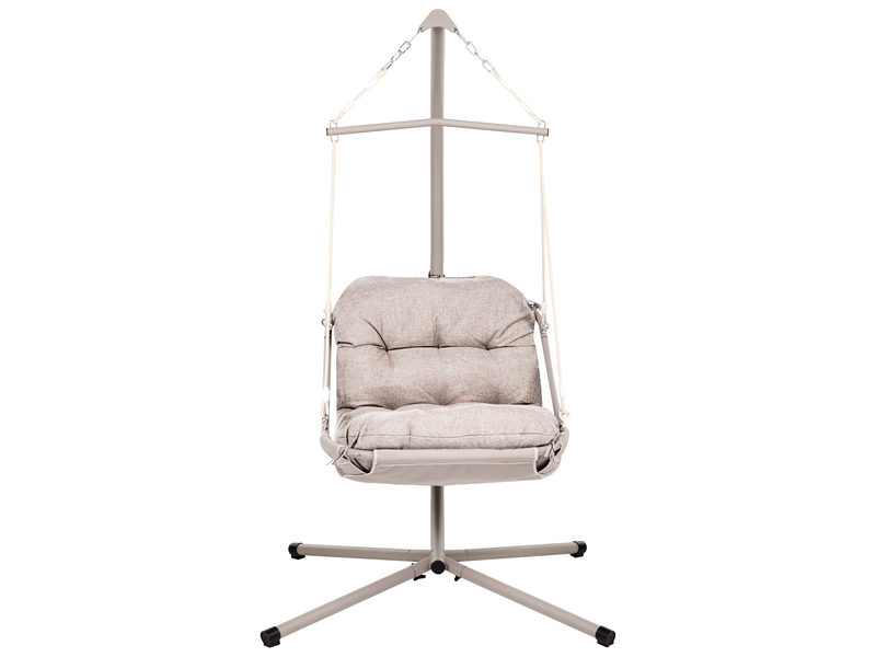  Fauteuil suspendu avec support alghero métal beige  - Conforama D