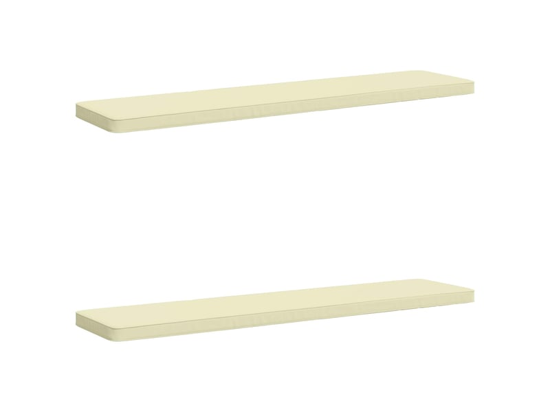 Lot de 2 coussins de banc, coussins d'assise vught 100 % polyester crème cf57946 - Conforama A