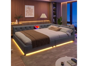 Lit banquette 140x200 cm SWEIKO   coloris gris