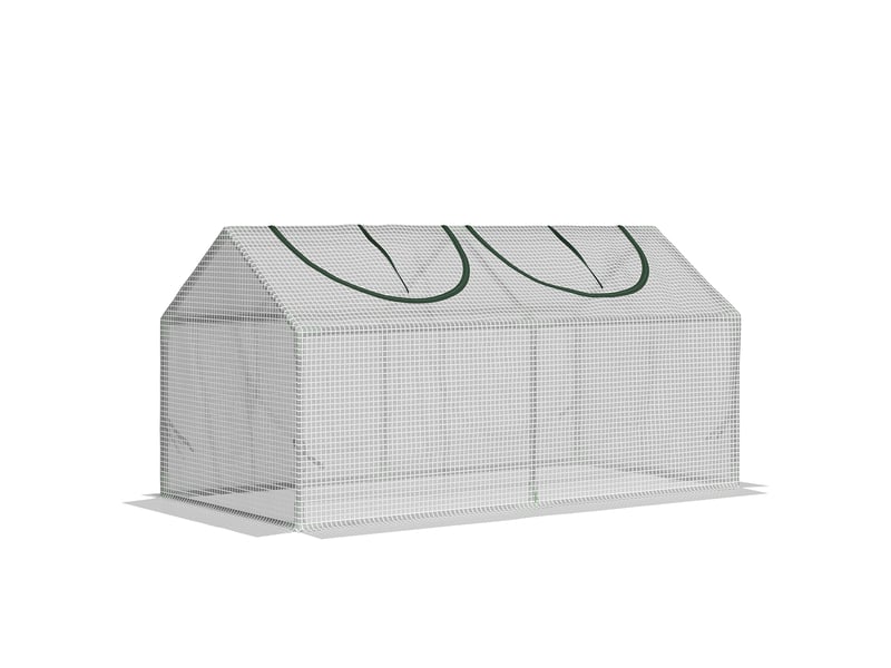  Serre fenêtre, film filet pe, aluminium, balconjardin, tomates 120x60x60 cm, blanche.  - Conforama A