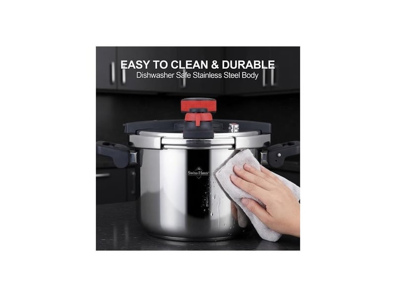 Autocuiseur avec couvercle 8l tous feux dont induction acier inoxydable swiss haus sh-pcr8l - Conforama E