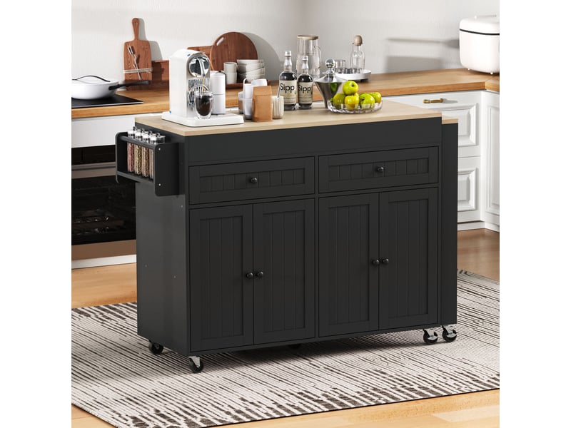  Desserte 4 portes 2 tiroirs coloris blanc mdf desserte blanc - Conforama D