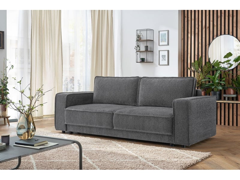  Bobochic canapé droit convertible coffre emile gris foncé EMILE - Conforama A