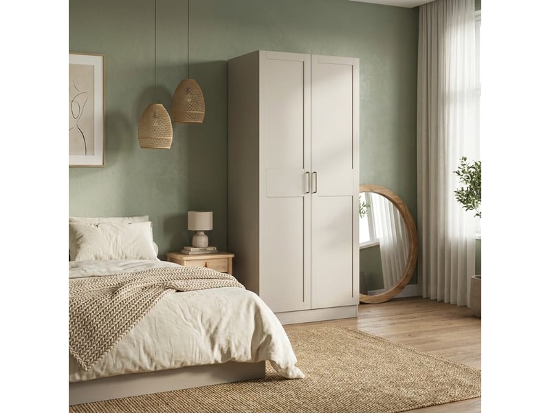  Armoire dressing 2 portes avec barre de penderie luxe  - Conforama B