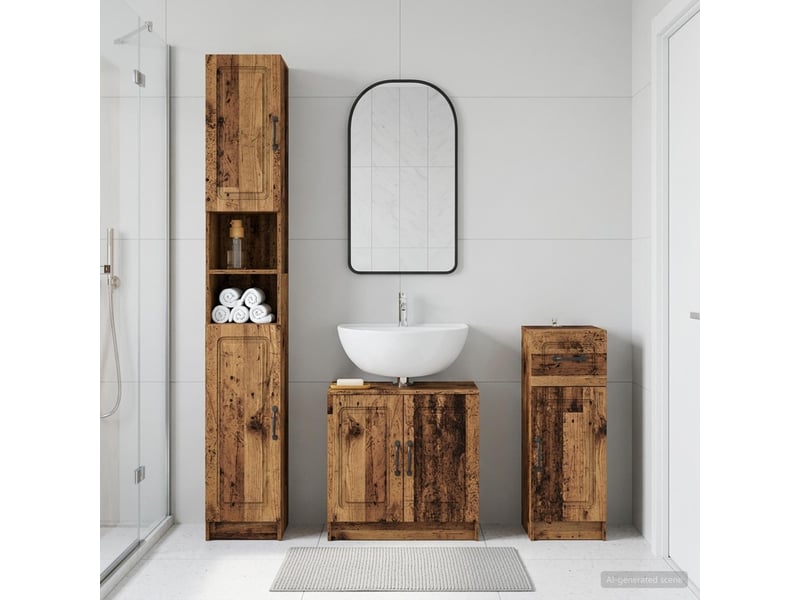  Ensemble de meuble de salle de bain 3 pièces utrecht cf63505  - Conforama B