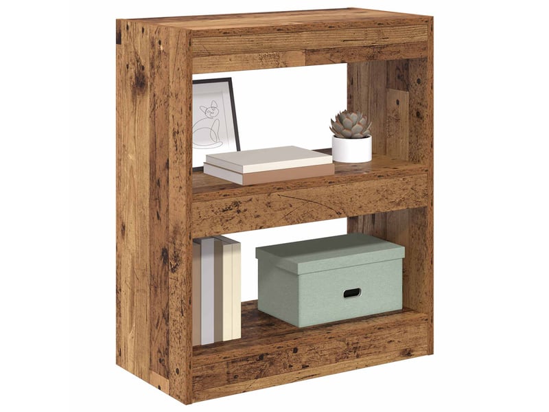  Bibliothèque 2 niveaux, armoire à livres 60 x 30 x 72 cm bois d'ingénierie shl8481  - Conforama C