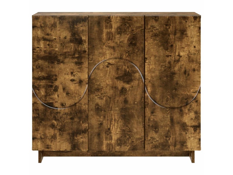Buffet salon, buffet de rangement chêne fumé 85,5x31x75 cm bois d'ingénierie shl85275 - Conforama D