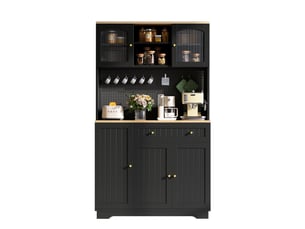 Buffet 5 porte(s) 1 tiroir(s) HAUSS SPOLE - 103.5 cm coloris noir