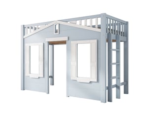 Lit mezzanine 90x200 cm <strong>MERAX</strong>  <strong>lit enfant bicolore</strong> coloris bicolore
