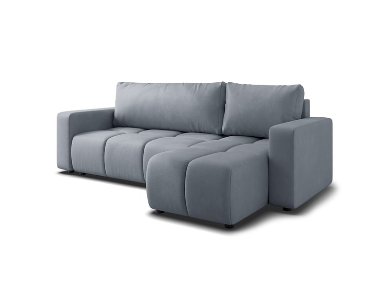  Canapé d'angle ramil, tissu peluche gris  - Conforama A