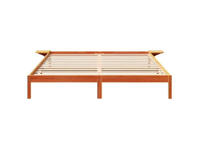  Lit double- lit adulte -  cadre de lit brun  200 x 200 cm pin massif  - Conforama D
