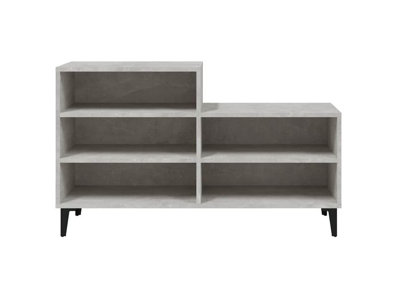  Meuble à chaussure, armoire à chaussures gris béton 102x36x60 cm bois d'ingénierie shl6872  - Conforama C