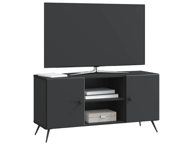  Meuble tv - banc tv - meuble de rangement 102 x 34,5 x 50 cm noir bois d'ingénierie  - Conforama C