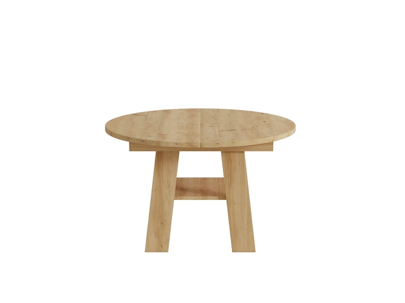  Table à manger extensible ronde ø110–150 cm, 4–6 personnes, rangement intégré, mdf, chêne Jamama eleni - Conforama R