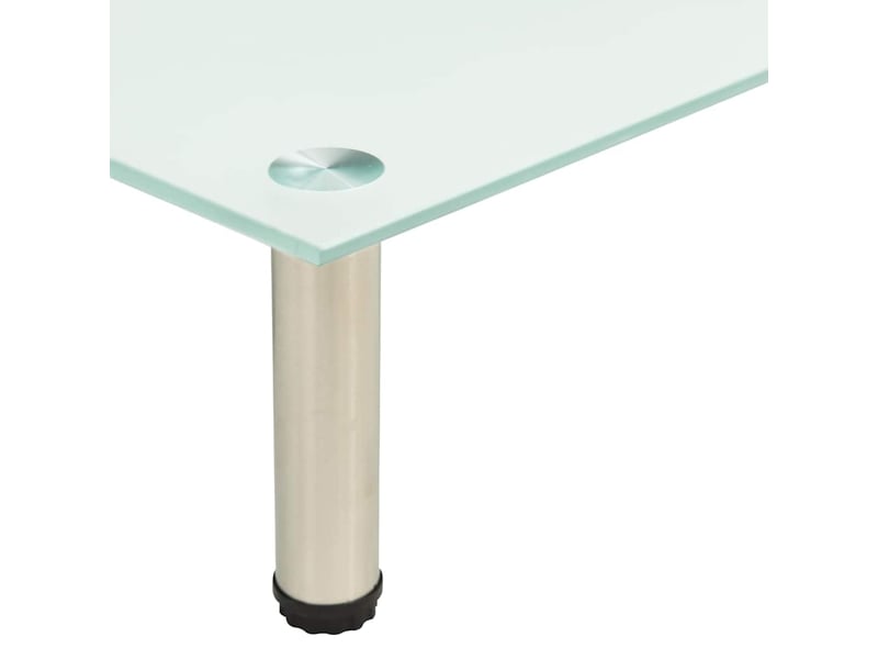  Meuble tv - banc tv - meuble de rangement givré 80x35x17 cm verre trempé  - Conforama D
