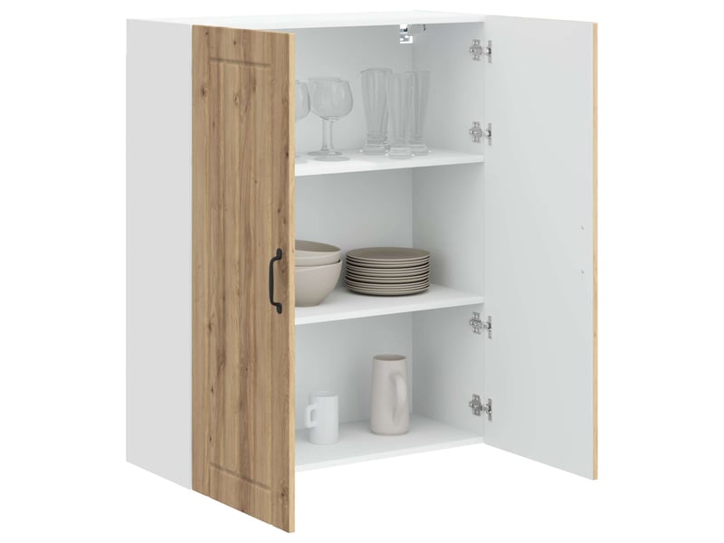 Meuble mural de cuisine, armoire de cuisine chêne artisanal 80x31x100cm shl8964  - Conforama C