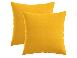 Lot de 2 coussins avec oreiller, coussins décoratifs heerlen jaune clair tissu cf50245