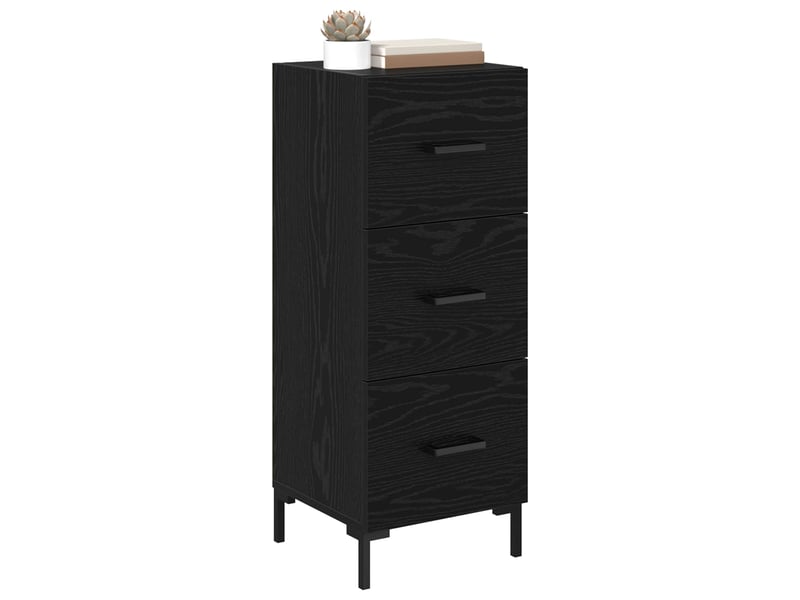  Buffet - bahut - meuble de rangement chêne noir 34,5 x 34 x 90 cm bois d'ingénierie  - Conforama C