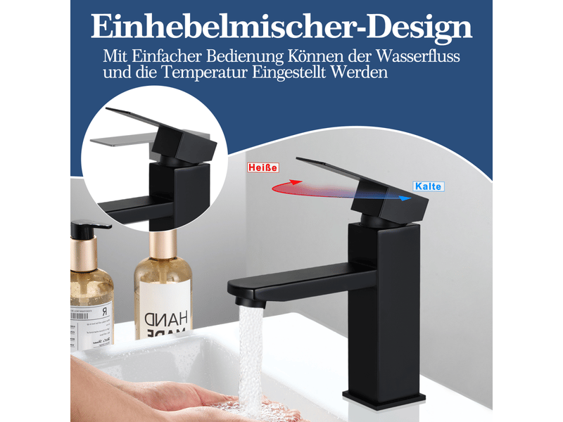  Nettlife robinet de salle de bain noir pour lavabo  - Conforama E