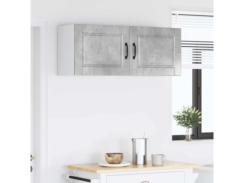  Meuble mural de cuisine | armoire de cuisine 2 pcs gris béton bois d'ingénierie shl4745  - Conforama D