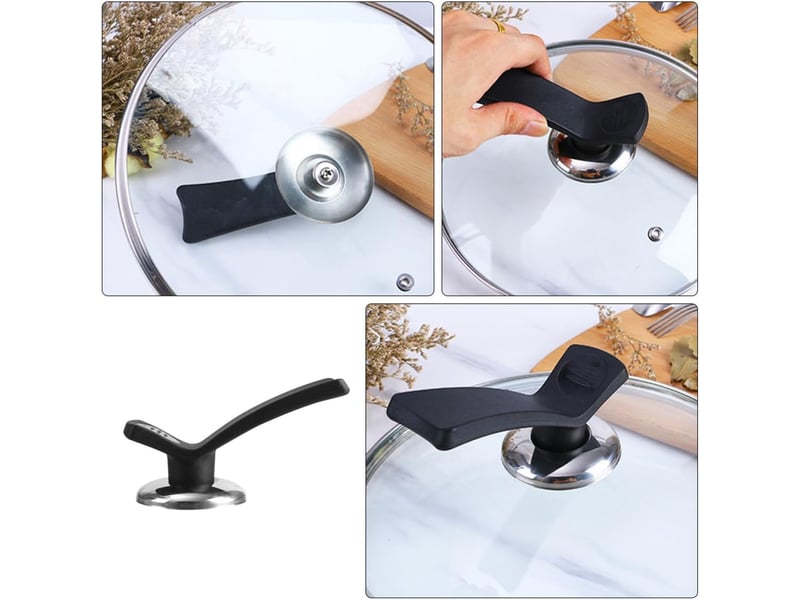 Poignée à compatible trous de 0,5 taille cm de accessoire 1 couvercle 7 formes debout grosse pratique remplacement de casserole none - Conforama B