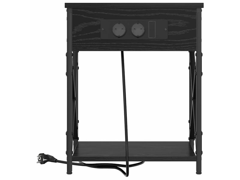  Table de chevet - cabinet de chevet - table de nuit chêne noir 41 x 31 x 51 cm bois d'ingénierie  - Conforama D