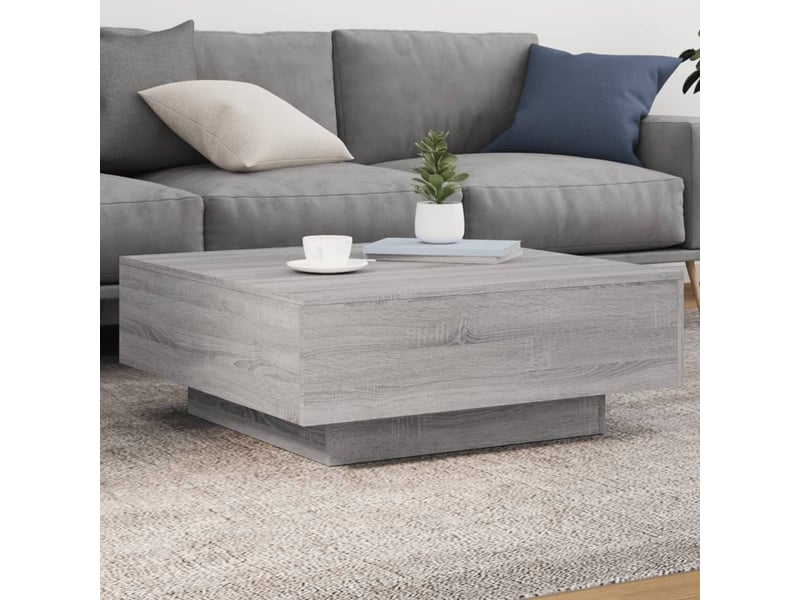  Table basse | table de salon sonoma gris 80x80x31 cm bois d'ingénierie  - Conforama B