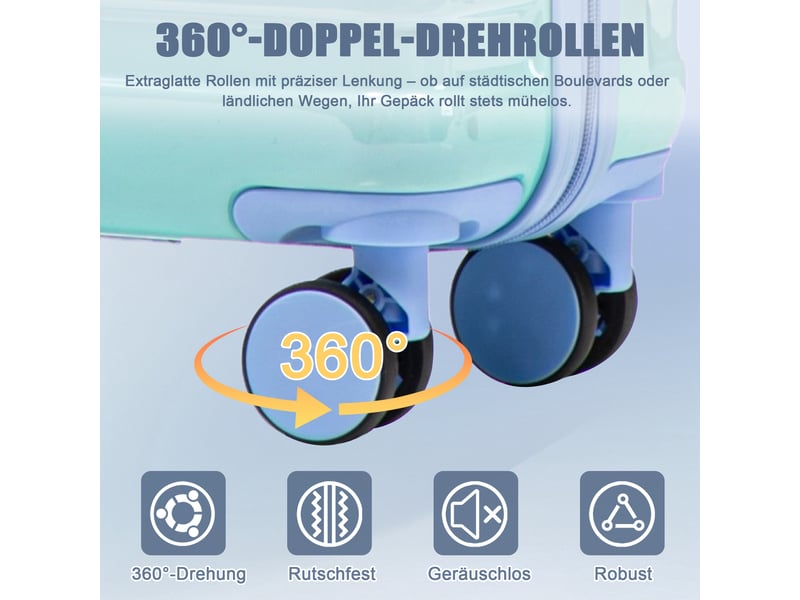 Set de 4 valises rigides,14202428 pouces,avec serrure à combinaison,pc,jaune - Conforama E